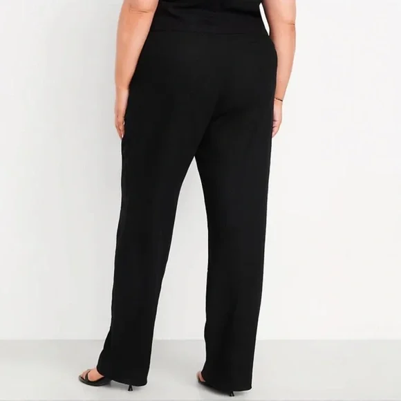 NWOT Old‎ Navy Extra High-Waisted Pleated Taylor Wide-Leg Linen-Blend Trou… - Picture 6 of 9